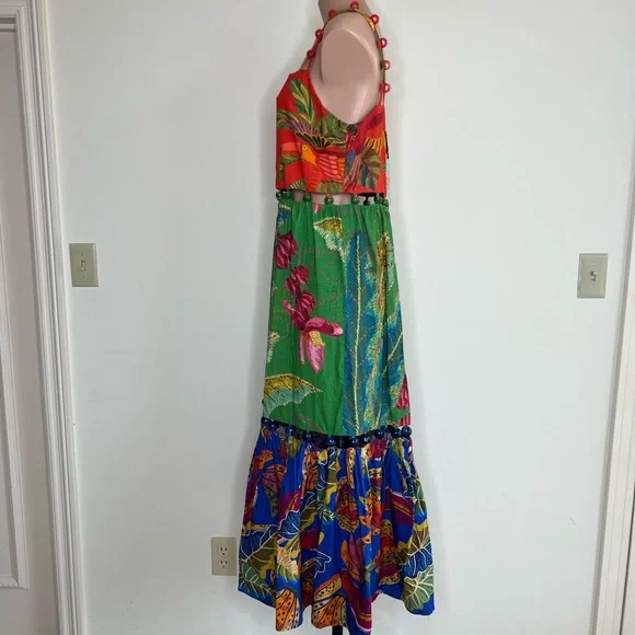 Farm Rio Mixed Prints MIDI Dress - Picture 4 of 11